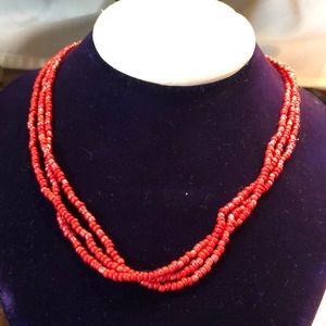 Beaded Red necklace
